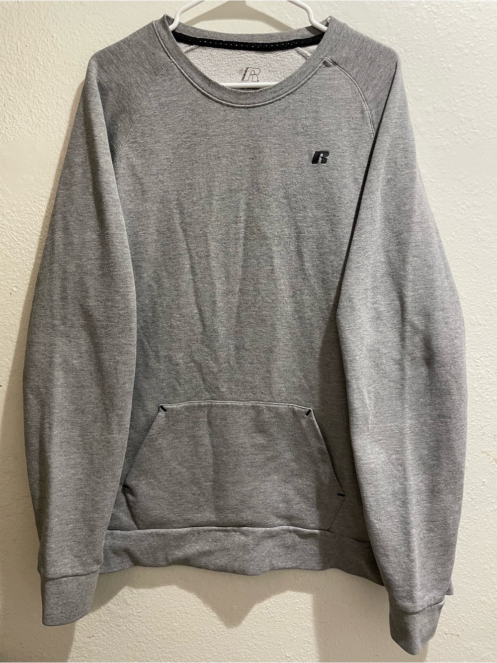 Russell Athletic Premium Fleece Raglan Crewneck Sweatshirt Gray 2XL